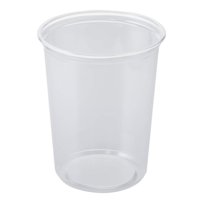 WY Round Clear Plastic Soup Container Set 8 oz. - 240/Case