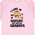 thumbnail image 4 of Inktastic Monkey I Love Hanging out with My Grandpa Boys or Girls Long Sleeve Baby Bodysuit, 4 of 5