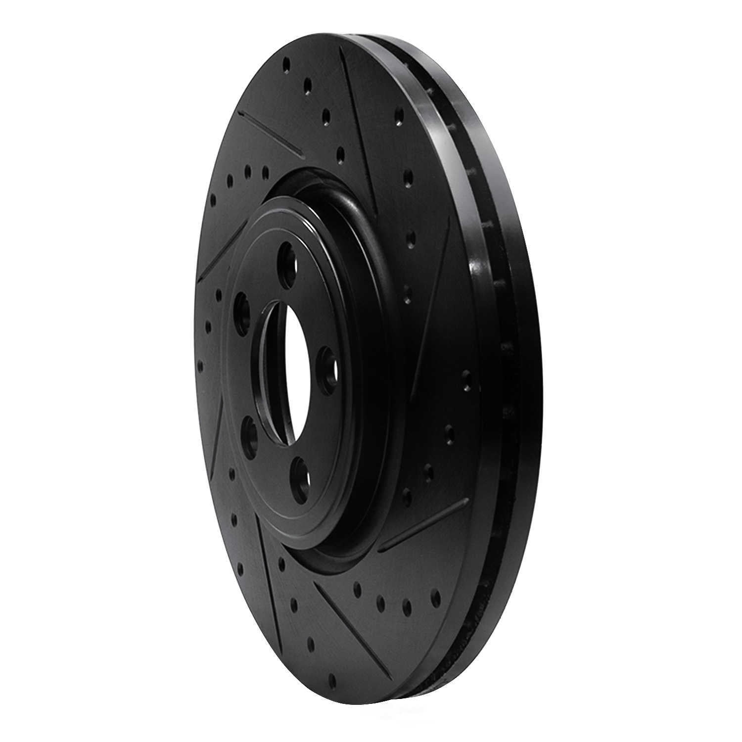Dynamic Friction Company 633-20019R DFC Brake Rotor - Drilled And Slotted - Black