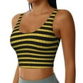 thumbnail image 2 of Balery Gold Glitter Sujetadores deportivos con espalda cruzada para mujer, acolchados, sin costuras, de alto impacto, ideales para yoga, gimnasio, entrenamiento y fitness.-Medium, 2 of 8