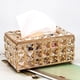 thumbnail image 2 of Caja de pañuelos de cristal europea, sencilla, para sala de estar, mesa de café, escritorio, caja de almacenamiento, caja de papel para servilletas, 2 of 5