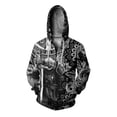 thumbnail image 4 of Novedades en sudaderas y sudaderas Sudadera con capucha de moda informal, moderna y versátil para hombre, camisa con capucha y cremallera con estampado de guerrero del siglo pasado para hombre, 4 of 5