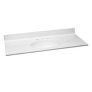 Design House 586388 Cultured Marble 8" Widespread Vanity Top 49x22, Solid White