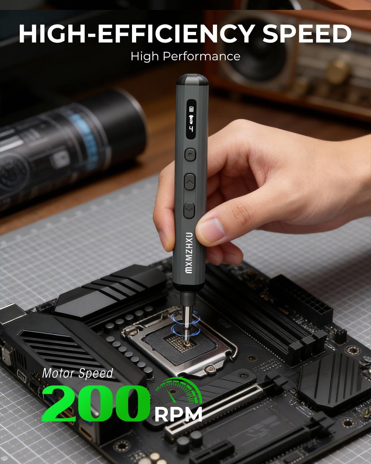 3.7V Mini Electric Screwdriver Set 68-in-1, Precision Screwdriver Set with 64 S2 Bits, 5 Torque Settings, 5/32'' Hex, Magnetic Storage, Electric Repair Tool Kit for PC, RC, Phone, Camera, Laptop