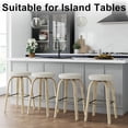 thumbnail image 2 of S-HOME Swivel Bar Stools Set Of 2,  Fabric Upholstered 30 Inch Height, Ideal For Restaurants And Home Use，Beige, 2 of 5