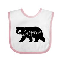 Inktastic California Black Bear Silhouette Boys or Girls Baby Bib