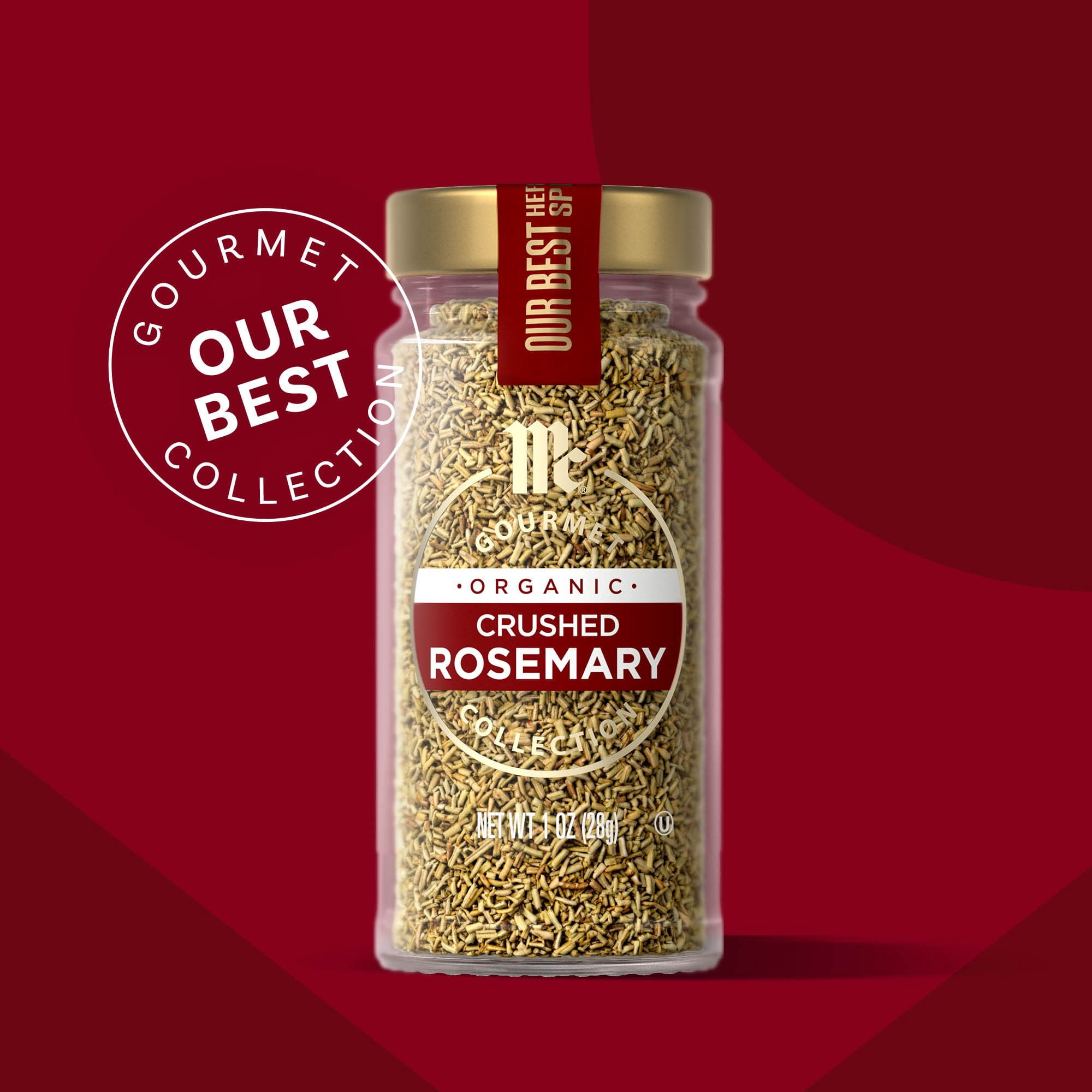 Pack Of 3 McCormick Organic Crushed Rosemary, 1 oz (Package May Vary)