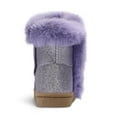 thumbnail image 4 of Kushyshoo Purple Girls Snow Boots Warm Faux Fur Lined Glitter Strap Winter Shoes Lightweight with Hook-and-loop Size 13M, 4 of 5