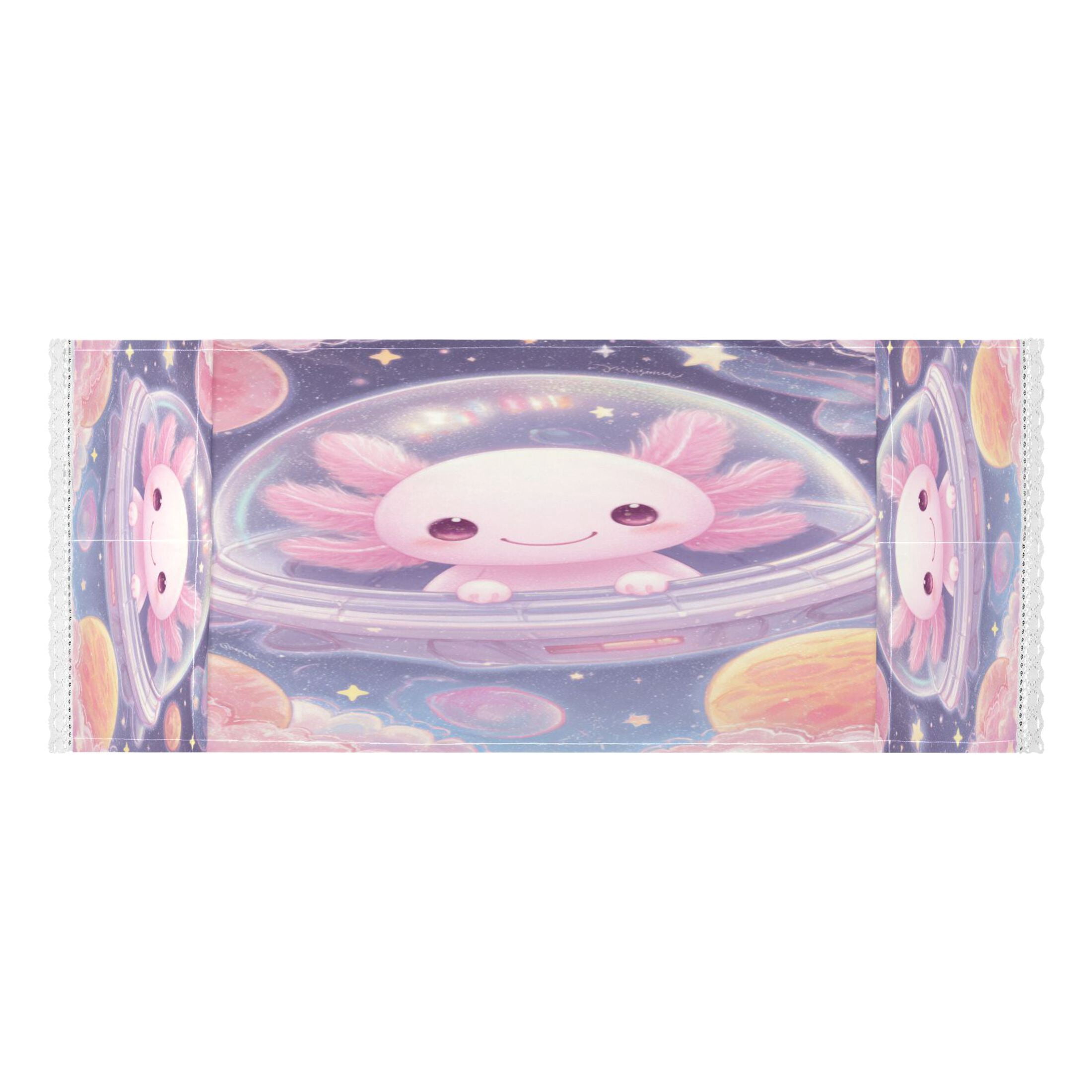 Wobogo Space Axolotl Washing Machine Cover Dustproof Washer Dryer Cover Waterproof Laundry Room Decorative Protector