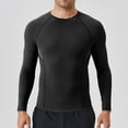 thumbnail image 5 of VSSSJ Men's Compression Shirt Slim Fit Long Sleeve Athletic Workout T-Shirts Stretch Breathable Basic Sport Undershirt Shirt Tops Black XXL, 5 of 6