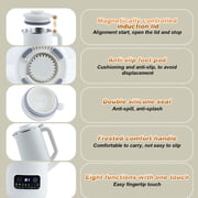 20oz Fully Automatic Soymilk Machine, Multifunctional Nut Milk Machine, Timed Keep Warm and Automatic Cleaning, White