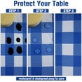 thumbnail image 3 of TETOU 3 Packs Blue Gingham Tablecloth Bule and White Checkered Tablecloths 54 x 108 Inches Disposable Plastic Gingham Tablecovers Waterproof Rectangle Picnic Table Covers for Birthday Party Supplies, 3 of 8