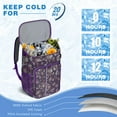 thumbnail image 2 of Colorful Floral Paisley Insulated Backpack Cooler, High-Performance Insulation, Leak-Proof & Waterproof, Perfect for Summer Trips, Camping, and Outdoor Fun, 2 of 3
