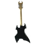 Zenison Heavy Metal Rock Style Electric Guitar, Solid Wood Body, Maple, Black