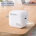 thumbnail image 4 of OXAA Chargeur Mural GaN 2 Ports USB-C 65 W avec Power Delivery 3.0, Adaptateur Compact Type-C, Compatible avec Ordinateurs Portables, MacBooks, iPhone, Samsung Galaxy, iPad et Appareils Compatibles USB-C, 4 of 7