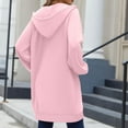 thumbnail image 5 of NSLGXD Long Hoodies for Women Casual Zip Up Tunic Hoodie Sweatshirts Oversized Long Sleeve Drawstring Hooded Jackets Fashion Winter Coats Outerwear, 5 of 8