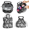 thumbnail image 2 of Black Christmas Snowflake Pattern Drawstring Lunch Bag Women - Drawstring Lunch Bag Insulated for Work Office - Stain-Resistant Large Lunchbags for Women with Multi-Pockets, 2 of 6