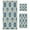 Blue Symmetrical Floral Pattern, variant on 3 Piece Bath Towels Set Bath Towel, Hand Towel and Face Towel for Bathroom, Gym, Hotel Natural Abstract Shapes