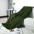 thumbnail image 3 of Soft Lightweight Microplush Flannel Fleece Bed Blanket Twin-XL Olive Green, 3 of 8
