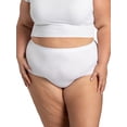 thumbnail image 2 of Fit for Me by Fruit of the Loom Women's Plus Size Cotton Brief Panties, Soft Comfort Waistband, Full Coverage, Multipacks, Sizes 1X–5X, 2 of 6