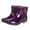 Purple, variant on Women Rain Boots Ankle Rain Boots Waterproof Non- Casual Shoes Short Rain Boots Wide Calf For Gardening Outdoor Work And Everyday Wear Rain Boots