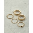 thumbnail image 4 of Time and Tru Goldtone Initial Ring Set, 5 Piece, Size 7, Initial K, 4 of 4