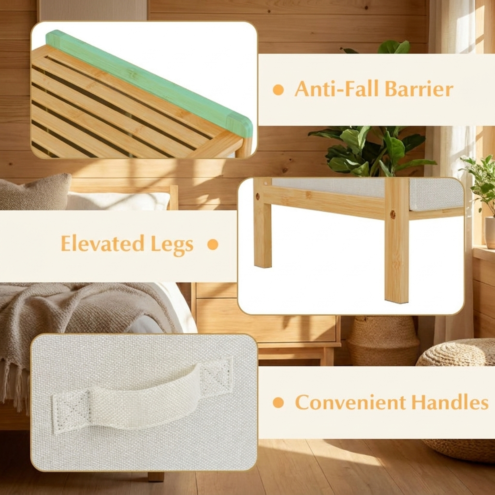 Furnibear Fabric Dresser with 6 Drawers with 6 Folding Fabric Bins for Bedroom Living Room for Bedroom Closet Living Room Nursery Clothes, Natural