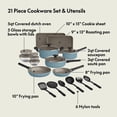 thumbnail image 3 of Bella 21 Piece Ceramic Non-Stick Cookware and Utensil Set, Surf, 3 of 8