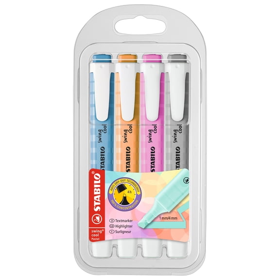 STABILO swing cool Set, 4-Color Pastel Wallet Set 3