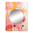 thumbnail image 2 of Designart "Island Sunrise Pink Gold Collage" Abstract Collages Mirror Wall Decor - Modern Pink Abstract Hallway Wall Mirror Art - 32" x 24" Inch, 2 of 5