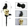 thumbnail image 5 of Decorations, Outdoor Solar Scary Skull Lights, Realistic Skeleton Crows Solar Walkway Lights, Waterproof Garden Lights for Yard Outside Pathways, 5 of 7
