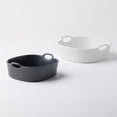 thumbnail image 5 of Square Cheese Bake Rice Baking Bowl for Oven Microwave Ceramic Baking Baking Dish Double Ear Soup Bowl, 5 of 5