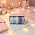 thumbnail image 5 of Washi Tape Set, 5 Multicolor Paper Rolls for Scrapbooking, Journaling, Planners, Cards and Gift Wrap, Style D, 5 of 6