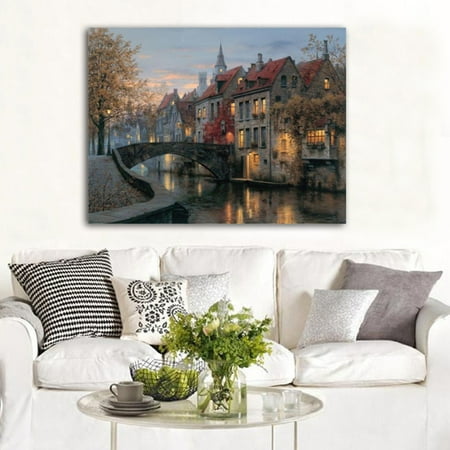 Owl On Canvas Modern House Oil Painting Print Picture on Canvas Home Wall Art Decor No Frame, 12x16