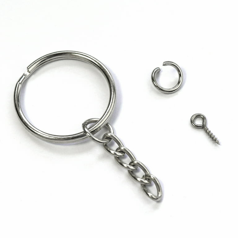 Split Key Ring 30pcs with Chain and Jump Rings Metal Rings with Open Jump  Rings Round Key Rings Kit, Golden and Silver, for Keychain Key and Art