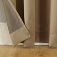 thumbnail image 4 of Sun Zero Kylee Energy Efficient Room Darkening Rod Pocket Curtain Panel, 54" X 63", Taupe, 4 of 8