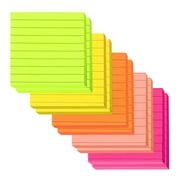 Skycase Sticky Notes Line, 10 Pcs Colored Sticky Notes, Padded Sticky Notes, Self-Adhesive Notes Line Colorful Post Memos for Office, School and Home, 100 Sheets*10 Pack/7.6cm x 7.6cm
