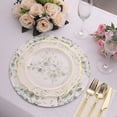 thumbnail image 3 of BalsaCircle 6 Green Round 13 in Disposable Paper Charger Plates Floral Design Party Events Decorations Supplies, 3 of 8