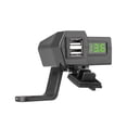 thumbnail image 4 of Carga de motocicleta,Cargador USB para motocicleta Cargador USB de doble puerto,Cargador de teléfono Moto Cargador USB Voltímetro,Adaptador de corriente Cargador Instalación del espejo verde, 4 of 9
