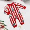 thumbnail image 4 of Onlypjs Family Matching Christmas Pajamas – Red & White Striped Holiday Candle and Pine Tree Print Long Sleeve Top & Pants for Women, Men, 4 of 8