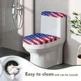 thumbnail image 4 of HELLHERO Polyester Fabric Toilet Lid Seat Cover & Elastic Installation Toilet Seat Cover Set & Universal for Toilet Soft, American Flag Pattern, 4 of 7