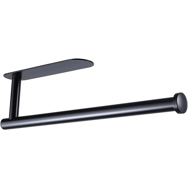 Portarrollos de papel de cocina, dispensador de toallas de papel BangShou debajo del gabinete, colgador de pañuelos de acero inoxidable autoadhesivo montado en la pared, toallero para baño