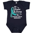 thumbnail image 3 of Inktastic Ovarian Cancer Awareness Brave and Strong with Arrows Boys or Girls Baby Bodysuit, 3 of 5