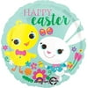 18 Easter Playful Chick and Bunny Mylar Balloon #303