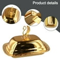 thumbnail image 6 of Dustproof Lid Food Container Tray Professional Use Lid Butter Dish Box Tray Easy To Clean And Maintain Gold Silver, 6 of 9