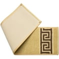 thumbnail image 5 of Custom Size Cut to Size Stair Treads Meander Greek Key Beige Customize Slip Resistant Latex Backing Low Profile Stair Tread Set Of 13 (Beige 9.5in x 31 in), 5 of 6