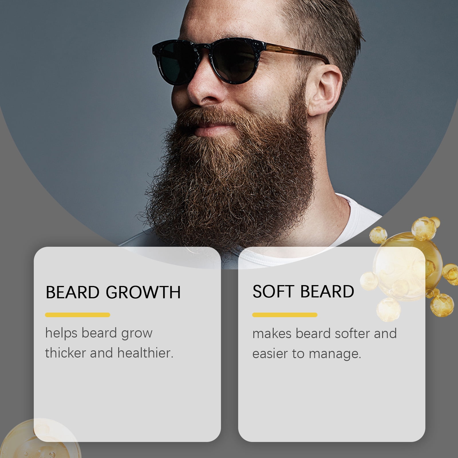 Alvantor Beard Growth Serum Oil For Men With Collagen & Rosemary - 2 Fl. Oz, Moisturizing & Conditioning