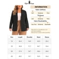 thumbnail image 6 of DARING DIVA Women's Plus Business Suit Blazer Button Work Blazer Jacket 1X Black, 6 of 6