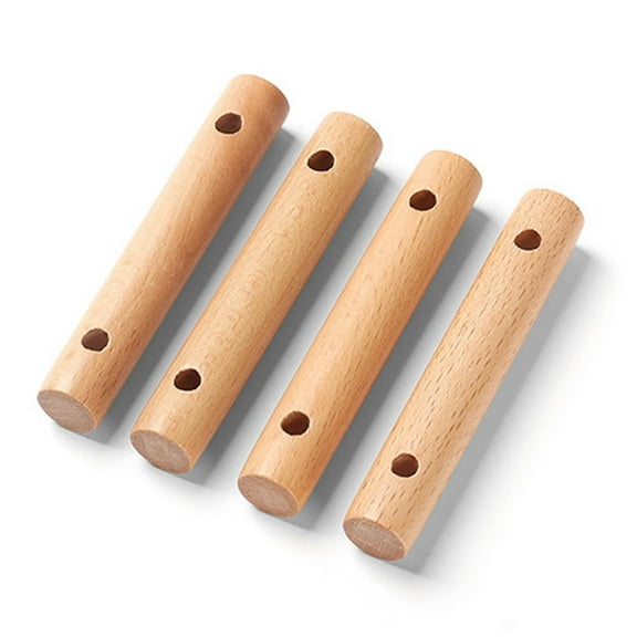 4 Pieces Wooden Wind Rope Adjustment Buckles Tensioners Sunshade two holes Rope Fastener Canopy Adjusters for Backpacking Picnic