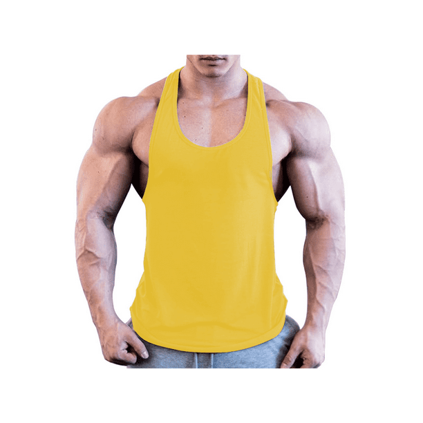 Men's Gym Workout Tank Tops YBack Sleeveless Muscle Fitness Bodybuilding Tank Shirts